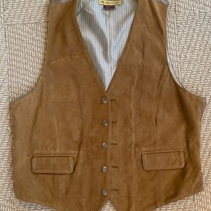 Mens Suede Vest Size XL tall